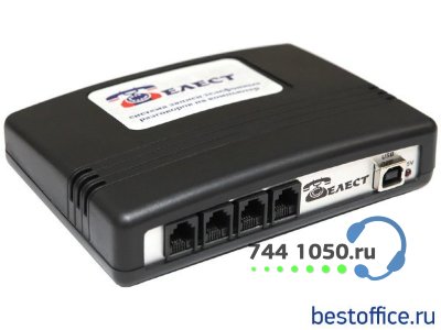 Telest RL1-C Система записи телефонных разговоров на компьютер (через USB) для 4 аналоговых линий (с CallerID)