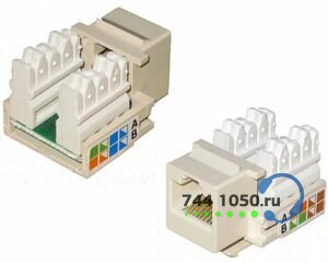 Модуль Keystone Jack RJ-45 (8P8C), категория 5e, 110 IDC SINELLS SNL-1108p8c5