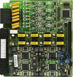Плата расширения 4 внешние линии, 8 гибридных абонентов LG-Ericsson eMG80-CH408