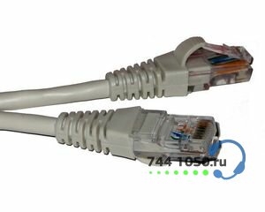 Патч-корд 2 м компьютерный RJ45-RJ45, категория 5е, серый SINELLS RJ45-RJ45-5-2