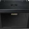 Шкаф настенный 19 дюймов 18U 600х350х901 GYDERS GDR-186035B, стеклянная дверь черный