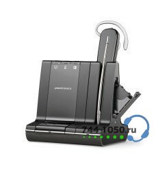 Plantronics Savi W745/A-M-APD80, беспроводная гарнитура PL-W745/A-M-APD80 для стационарного телефона в комплекте с электронным микролифтом, для MS Lyn