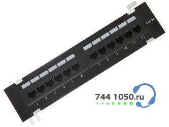Патч-панель, 12 портов RJ-45, категория 5е (настенная) SINELLS MFG-265dual