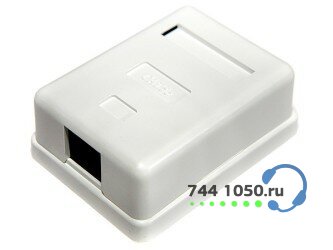 Розетка компьютерная RJ-45, настенная, 1 порт RJ-45 (8P8C) SINELLS SNL-88451