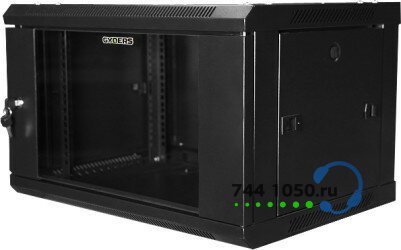 Шкаф настенный 19" 12U 600х600х635 GYDERS GDR-126035B, стеклянная дверь черный