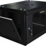 Шкаф настенный 19" 12U 600х600х635 GYDERS GDR-126035B, стеклянная дверь черный
