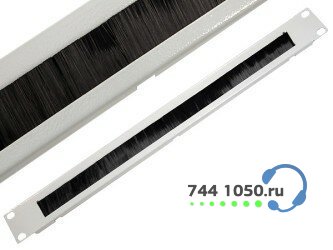 Фальшпанель 19" 1U с щеточным вводом серая GYDERS GDR-BEG