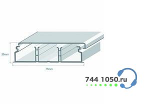 Миниканал 75х20 c 2-мя перегородками (метр) Efapel 10140 CBR