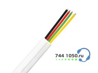 Кабель телефонный внутренний плоский 4 провода (100м) ШТЛП-4