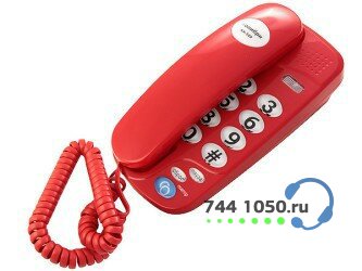 Проводной телефон Колибри KX-580 красный