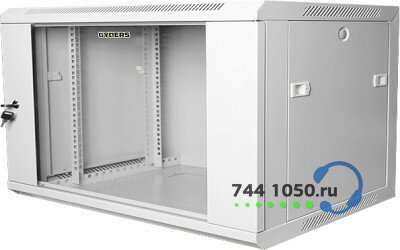 Серверный настенный шкаф 19 9U 600х600х501 GYDERS GDR-96060G, стеклянная дверь серый