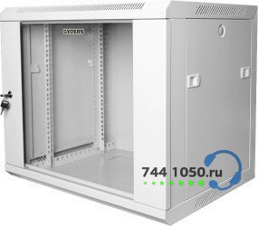Настенный шкаф 19" 12U 600х350х635 GYDERS GDR-126035G, стеклянная дверь серый